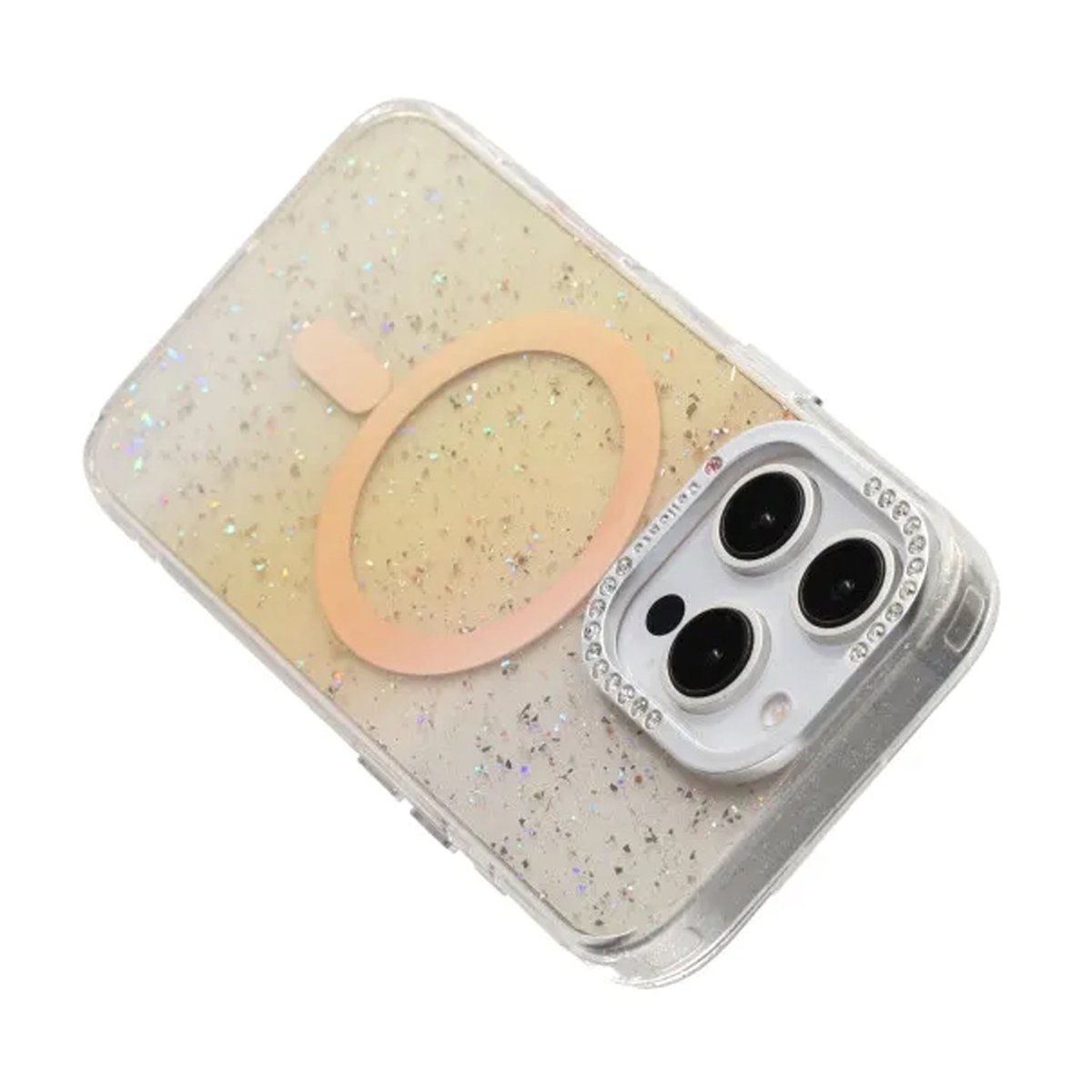 iPhone 16 Pro Max Kuori Glitter Diamond MagSafe Kulta