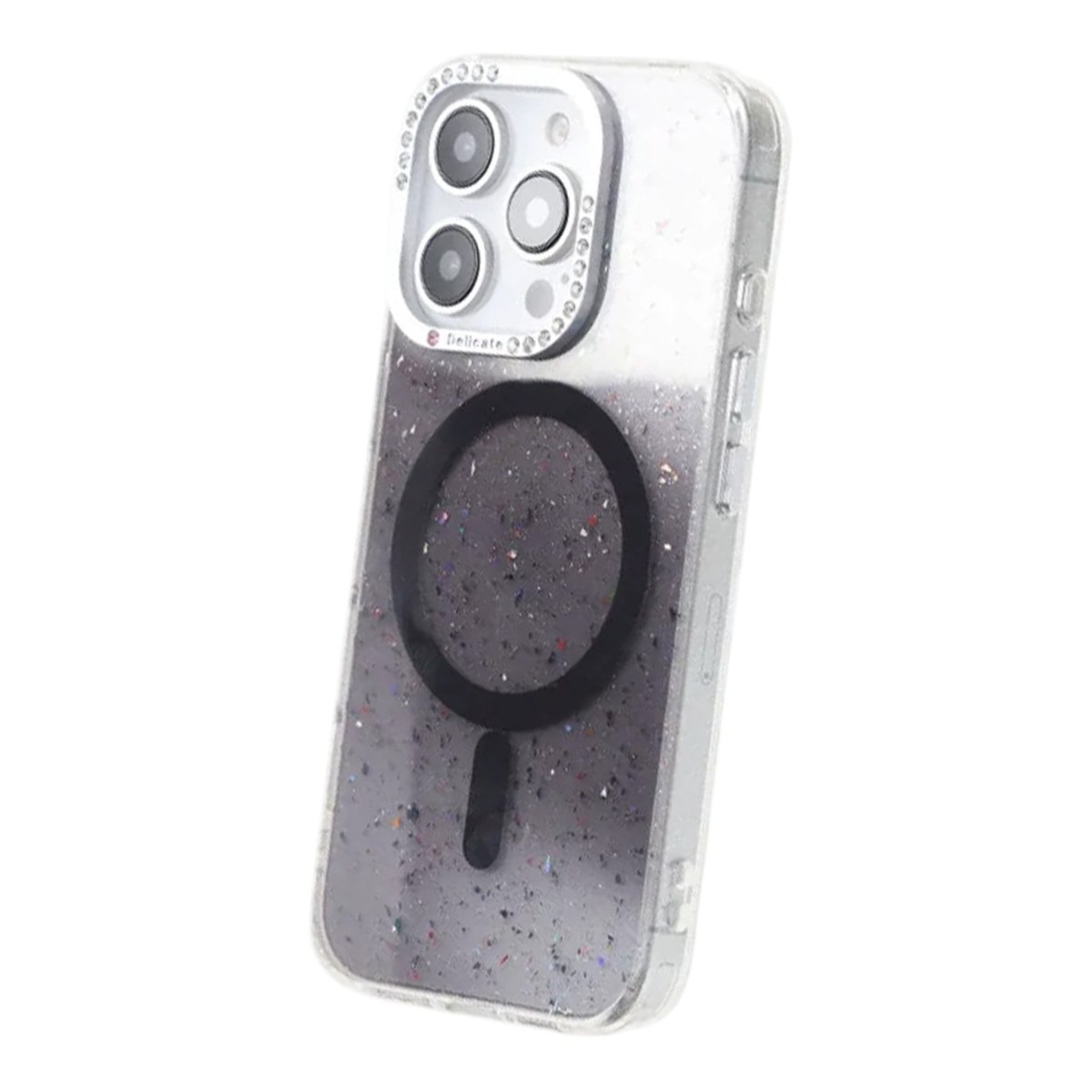 iPhone 16 Pro Kuori Glitter Diamond MagSafe Musta