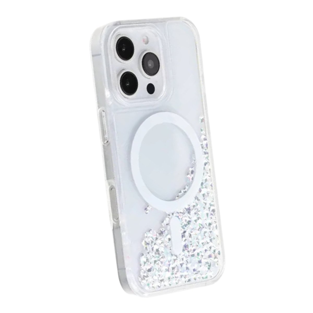 iPhone 16 Pro Kuori Diamond Quicksand MagSafe Valkoinen