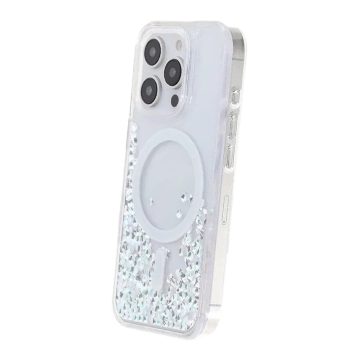 iPhone 16 Pro Kuori Diamond Quicksand MagSafe Valkoinen