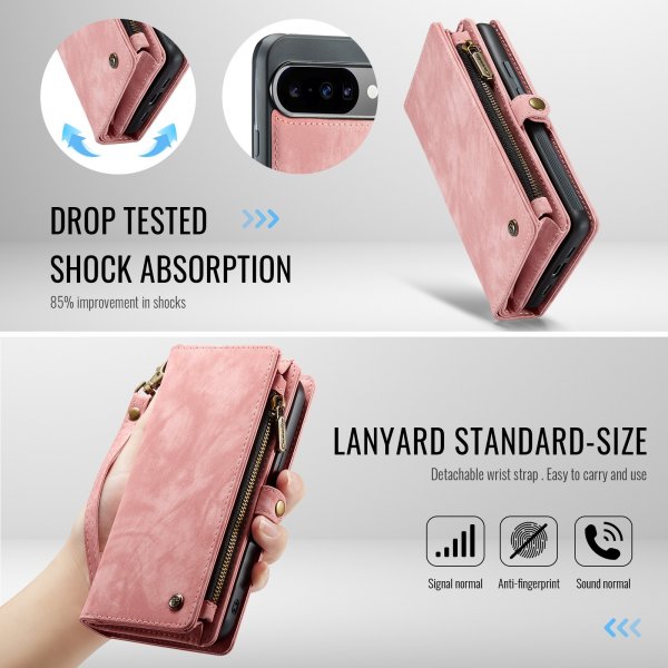 CaseMe Google Pixel 10/Pixel 10 Pro Kotelo 008 Series Irrotettava Kuori Pinkki