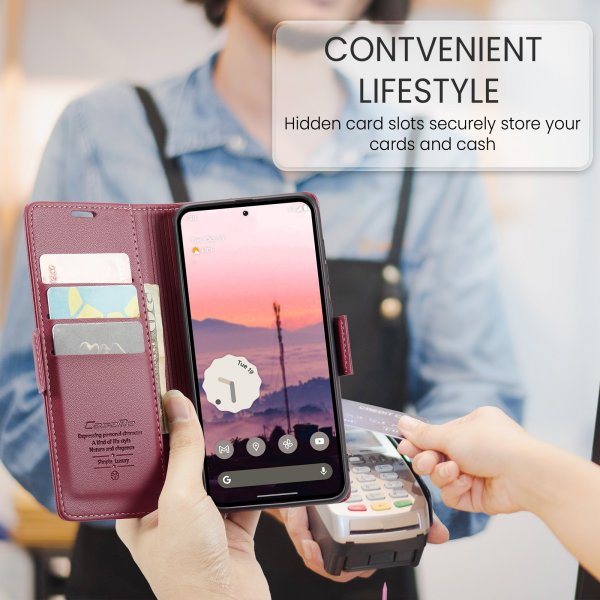 CaseMe Google Pixel 9/9 Pro/Pixel 10/10 Pro Kotelo 023 Series Punainen