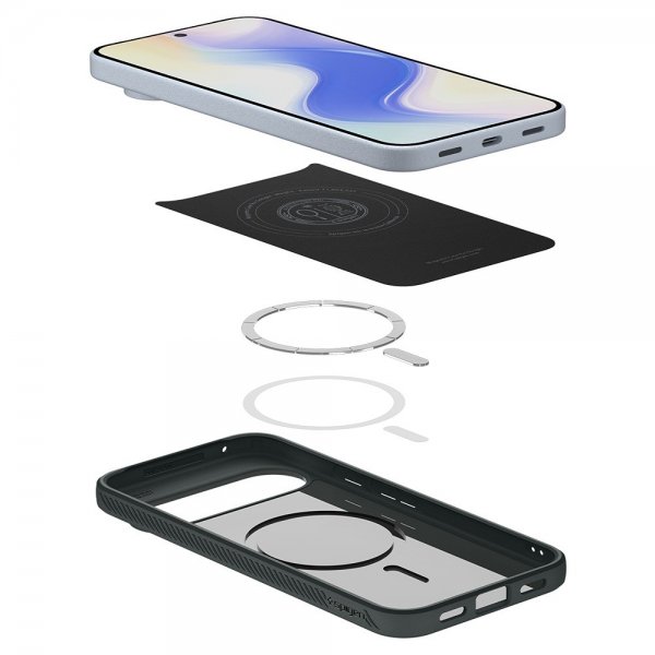 Spigen Google Pixel 10/Pixel 10 Pro -suojakuori Liquid Air MagFit Abyss Green