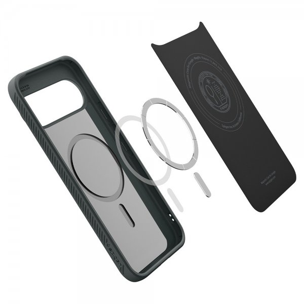 Spigen Google Pixel 10/Pixel 10 Pro -suojakuori Liquid Air MagFit Abyss Green