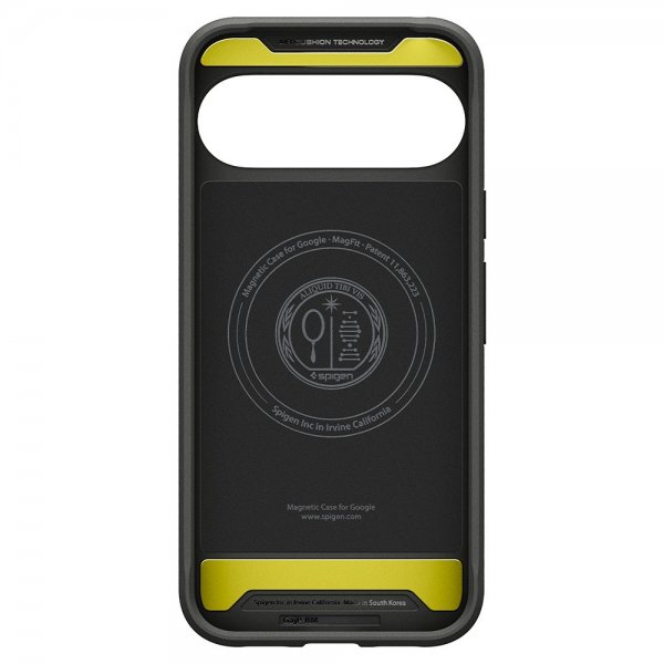 Spigen Google Pixel 10/Pixel 10 Pro -kuori, Rugged Armor MagFit, mattamusta