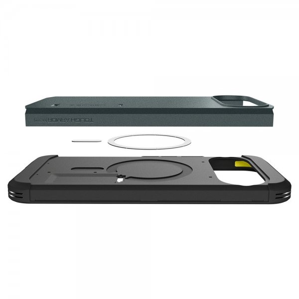 Spigen Google Pixel 10/Pixel 10 Pro Suojakuori Tough Armor MagFit Abyss Green