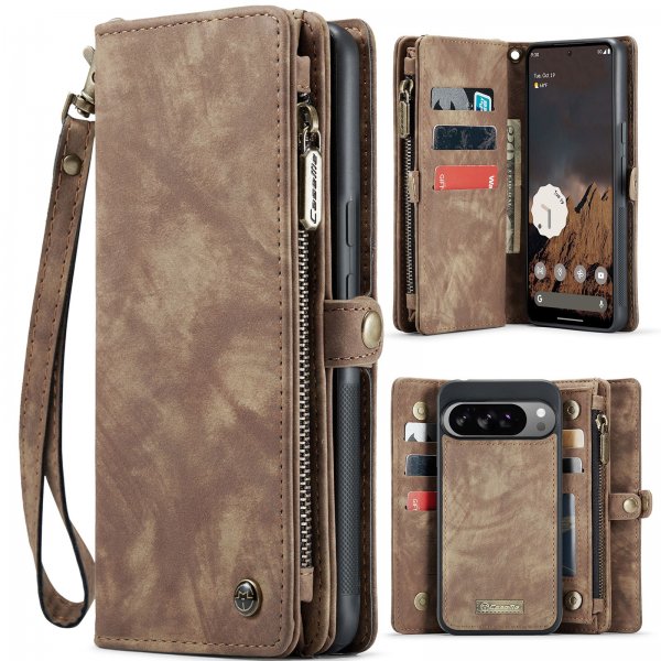 CaseMe Google Pixel 10 Pro XL Kotelo 008-sarja Irrotettava Kuori Ruskea