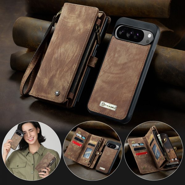 CaseMe Google Pixel 10 Pro XL Kotelo 008-sarja Irrotettava Kuori Ruskea
