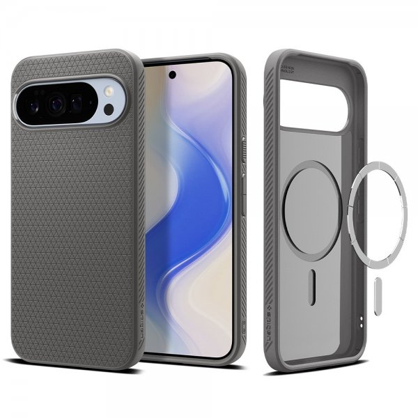 Spigen Google Pixel 10 Pro XL Suojakuori Liquid Air MagFit Marble Gray
