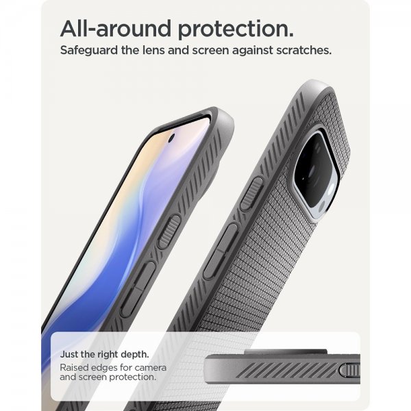 Spigen Google Pixel 10 Pro XL Suojakuori Liquid Air MagFit Marble Gray