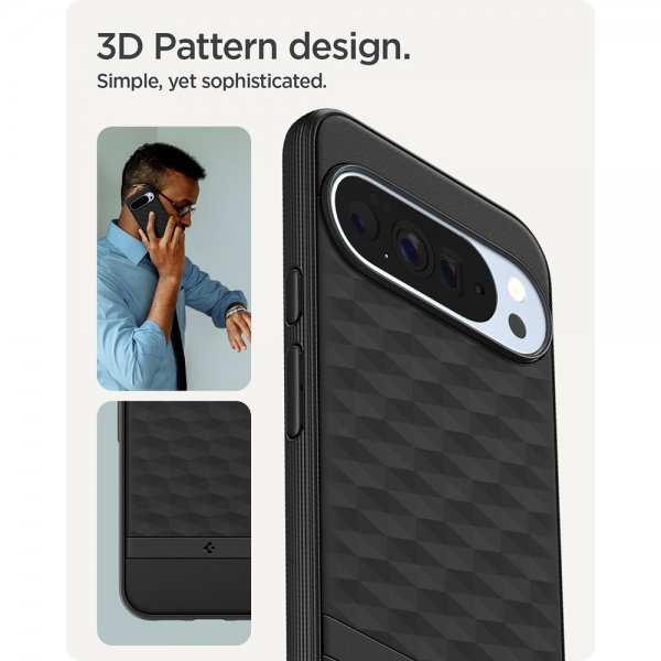 Spigen Google Pixel 10 Pro XL -suojakuori, Parallax MagFit, mattamusta