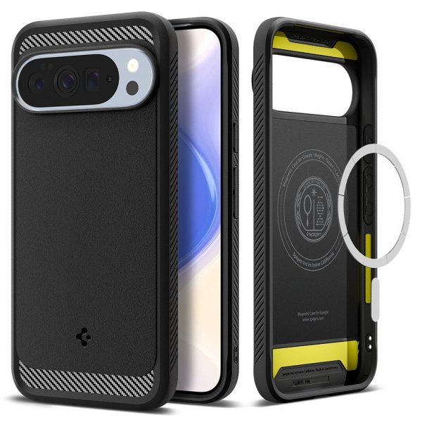Spigen Google Pixel 10 Pro XL kuori Rugged Armor MagFit Matte Black