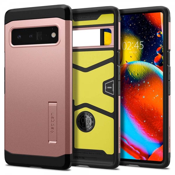 Spigen Google Pixel 6 Pro suojakuori Tough Armor, ruusukulta