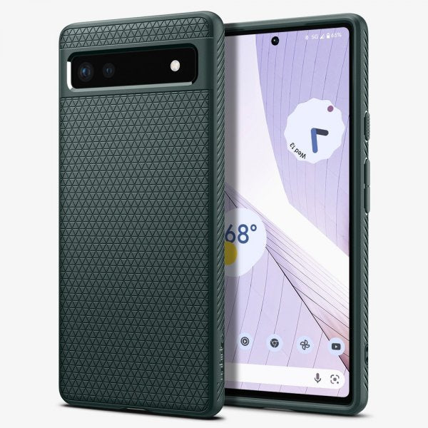 Spigen Google Pixel 6a -kuoret Liquid Air Midnight Green