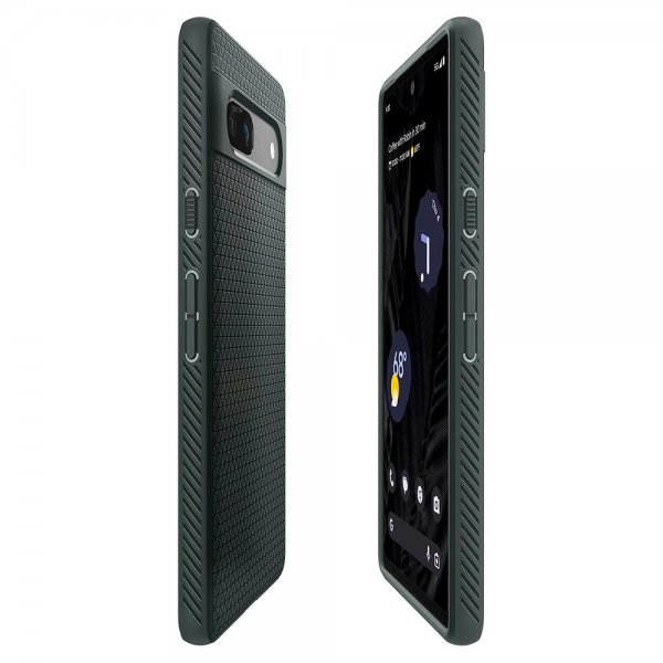Spigen Google Pixel 7a -suojakuori Liquid Air Abyss Green