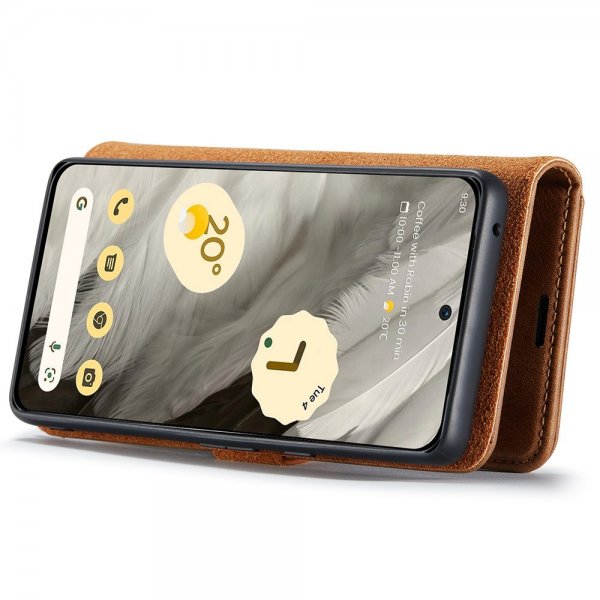 Dg.Ming Google Pixel 8 -kotelo irrotettavalla kuorella, ruskea