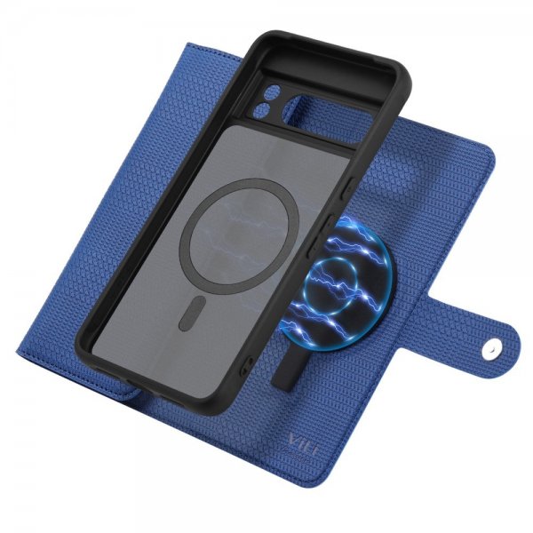 VILI Google Pixel 8 Pro -kotelo irrotettavalla kuorella GHB Series MagSafe Sininen