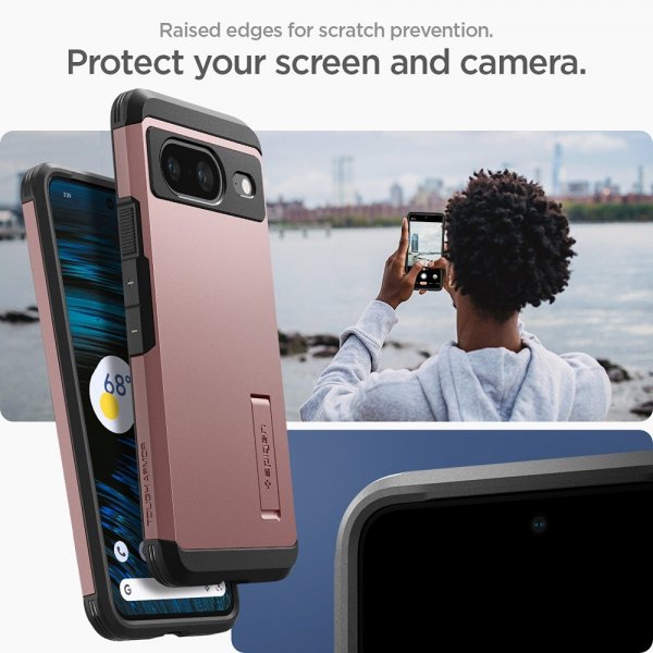 Spigen Google Pixel 8 -suojakuori, Tough Armor, ruusukulta