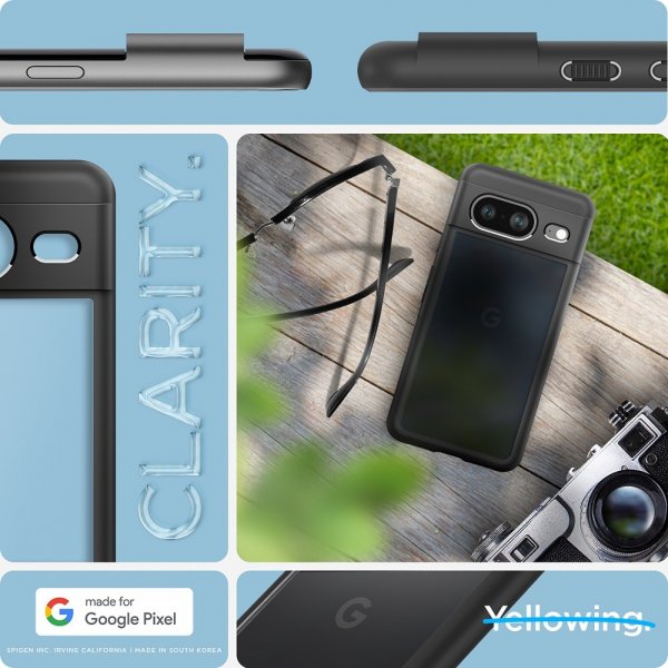 Spigen Google Pixel 8 Kuoret Ultra Hybrid Matte Black