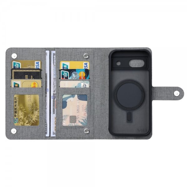 VILI Google Pixel 8a Suojakotelo irrotettavalla kuorella GMA Series MagSafe Harmaa