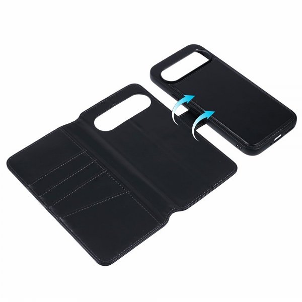 Nordic Covers Google Pixel 9/Pixel 9 Pro MagLeather-kotelo, Raven Black