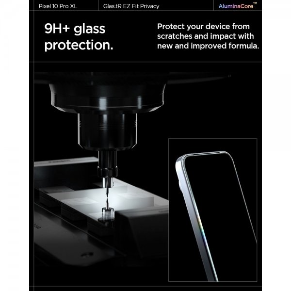 Spigen Google Pixel 9 Pro XL/Pixel 10 Pro XL Näytönsuoja GLAS.tR EZ Fit Privacy 2-pakkaus