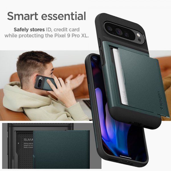 Spigen Google Pixel 9 Pro XL Kuori Slim Armor CS Abyss Green