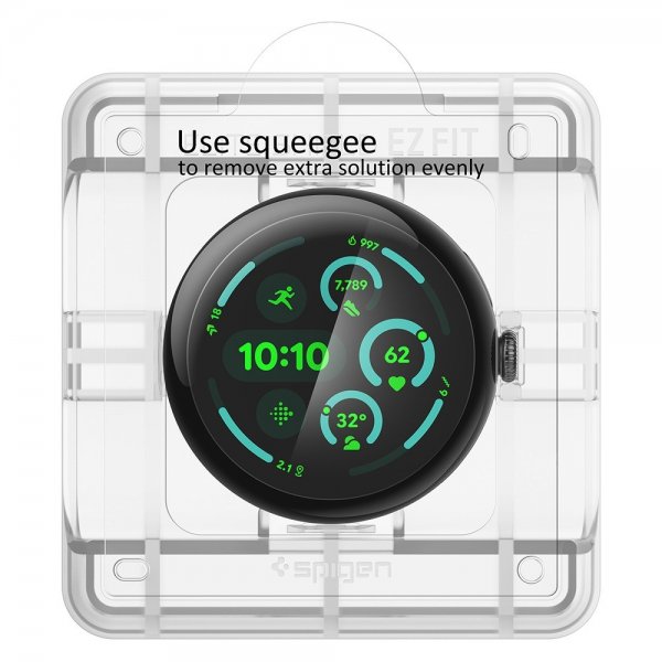 Spigen Google Pixel Watch 3/4 45mm näytönsuoja EliteShield EZ Fit 2-pakkaus
