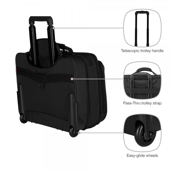 Wenger Granada 15.6" Business-trolley musta