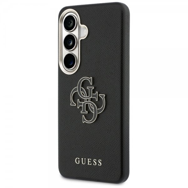 Guess Samsung Galaxy S26 Kuori 4G Logo Grained Musta