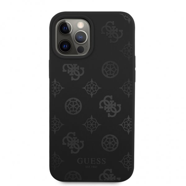 Guess iPhone 12/iPhone 12 Pro Kuori Peony Musta