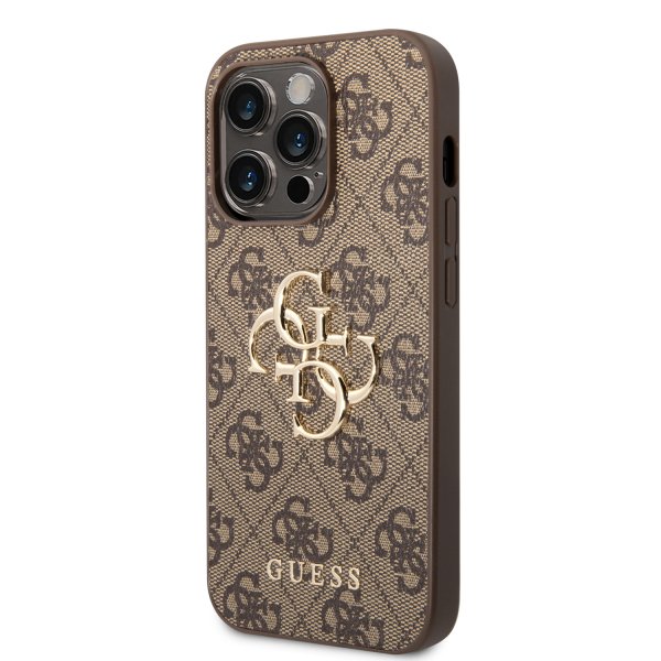Guess iPhone 15 Pro Max Kuori 4G Logo Ruskea