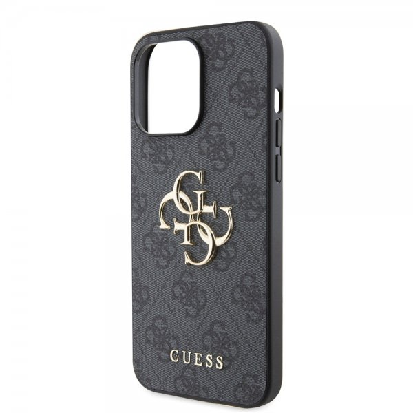 Guess iPhone 15 Pro Max Kuori 4G Logo Harmaa