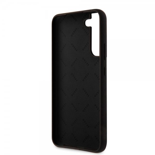 Guess Samsung Galaxy S22 Kuori Script Metal Logo Musta
