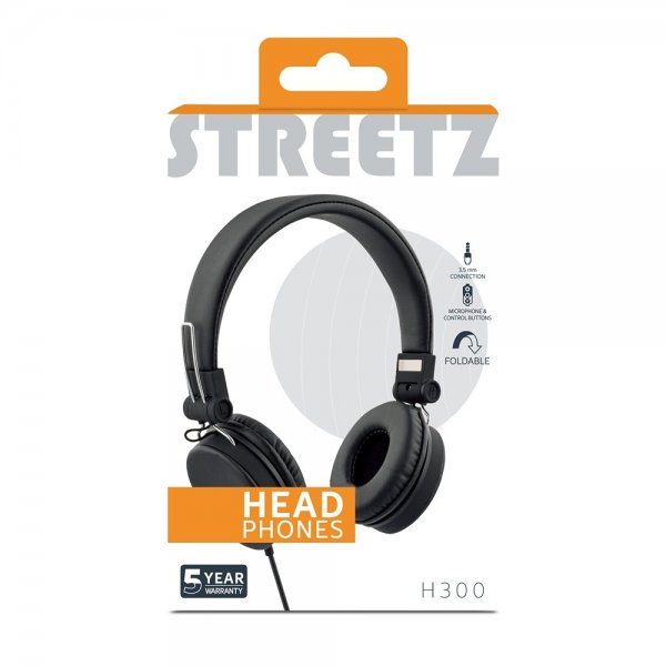 Streetz H300 -kuulokkeet, 3,5 mm, musta