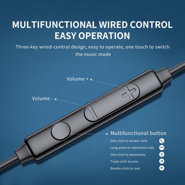 Joyroom Kuulokkeet JR-EC03 USB-C Musta