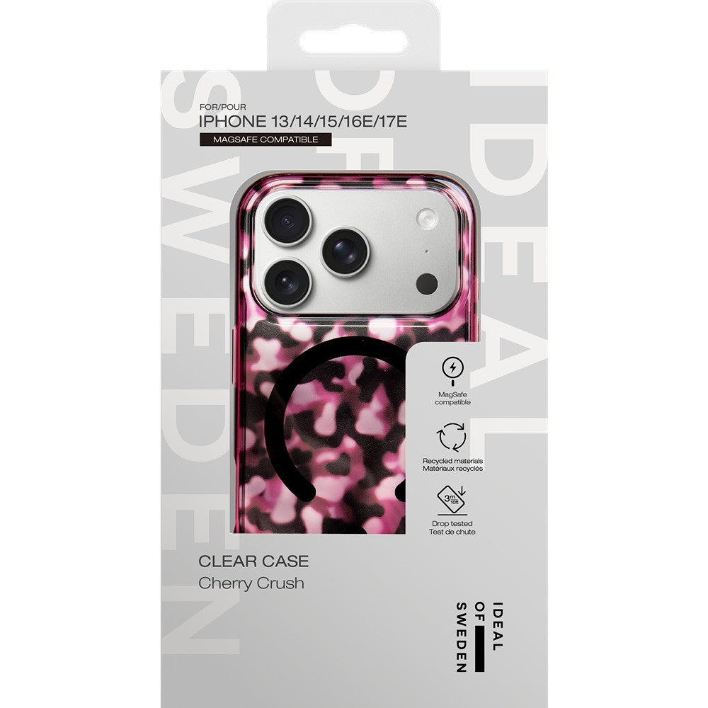 Ideal of Sweden iPhone 13/14/15/16e/17e Kuori Clear Case MagSafe Cherry Crush