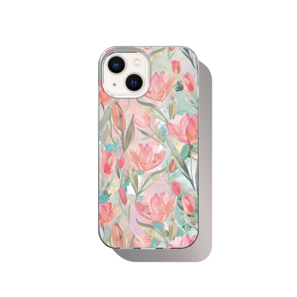 Ideal of Sweden iPhone 13/14/15/16e/17e Kuori Clear Case MagSafe Tulip Bloom