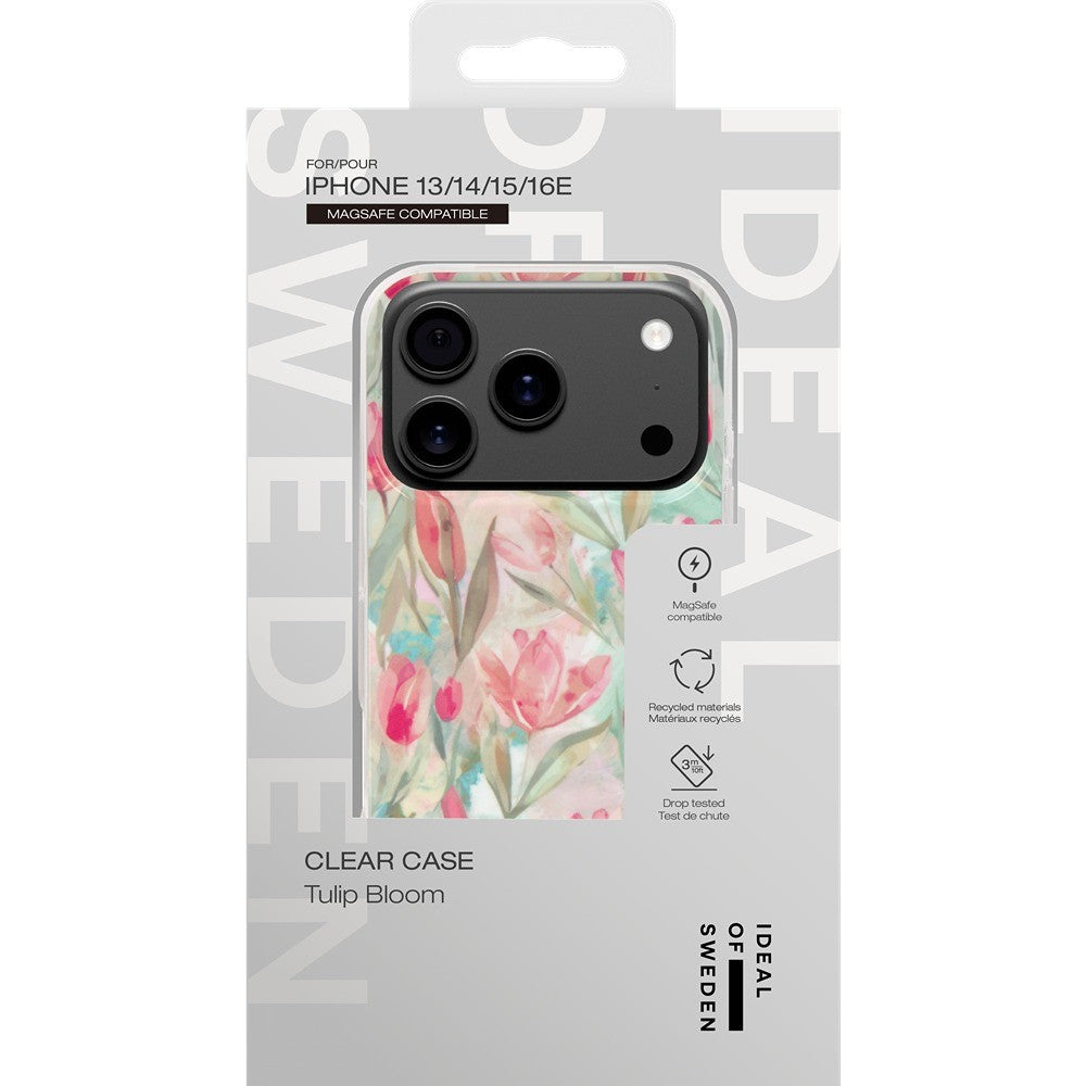 Ideal of Sweden iPhone 13/14/15/16e/17e Kuori Clear Case MagSafe Tulip Bloom