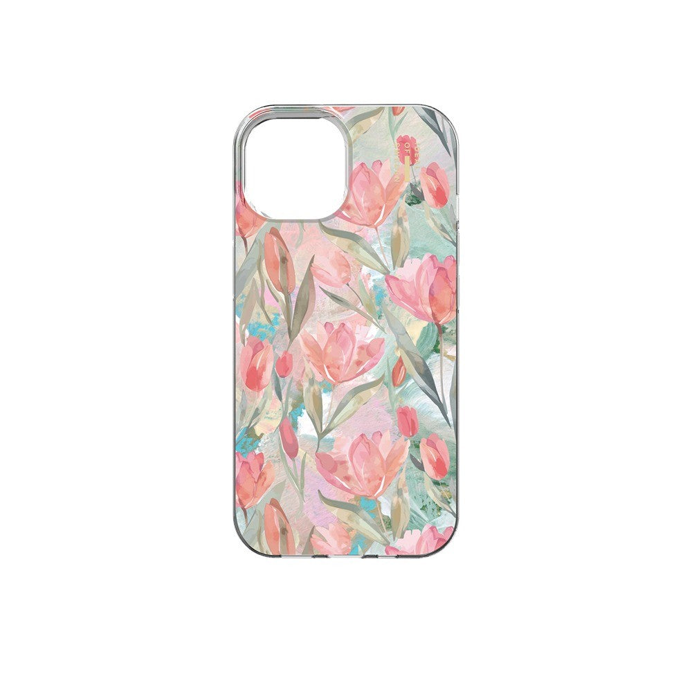 Ideal of Sweden iPhone 13/14/15/16e/17e Kuori Clear Case MagSafe Tulip Bloom