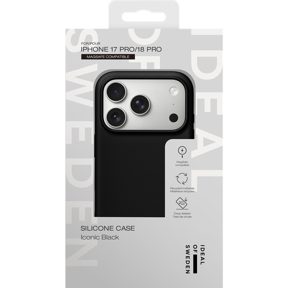 Ideal of Sweden iPhone 17 Pro/iPhone 18 Pro Kuori silikonikotelo MagSafe Iconic Black