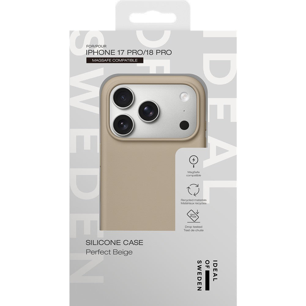 Ideal of Sweden iPhone 17 Pro/iPhone 18 Pro Kuori silikonikuori MagSafe Perfect Beige