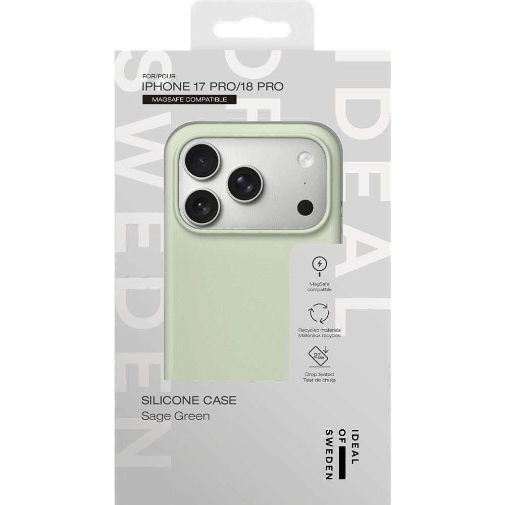 Ideal of Sweden iPhone 17 Pro/iPhone 18 Pro Kuori silikonikuori MagSafe Sage Green
