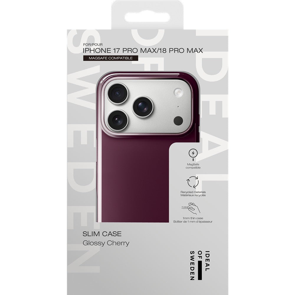 Ideal of Sweden iPhone 17 Pro Max/iPhone 18 Pro Max Kuori Slim Case MagSafe Glossy Cherry