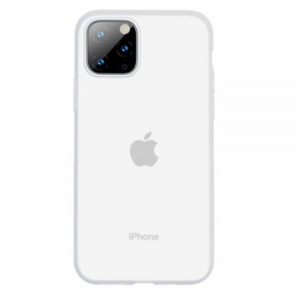 Baseus iPhone 11 Pro Max -kuori, Jelly Liquid Silica Gel, valkoinen