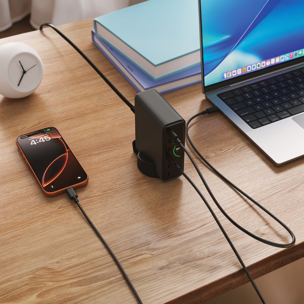 Satechi ChargeView 240W työpöytälaturi avaruusmusta