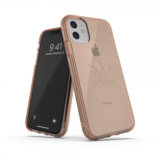 Adidas iPhone 11 -suojakuori TAI läpinäkyvä suojakuori FW19 Rose Gold