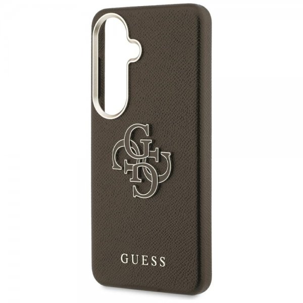 Guess Samsung Galaxy S26 Plus Kotelo 4G Logo Grained Ruskea