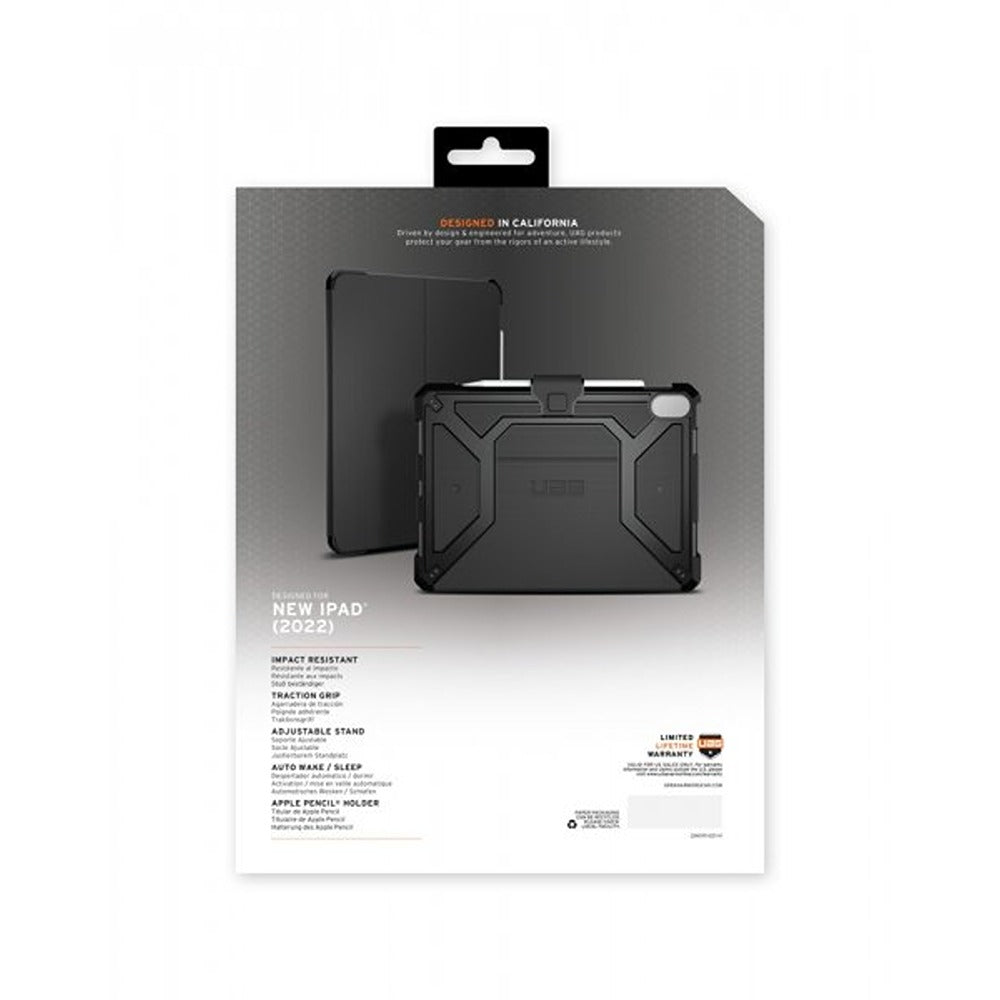 Urban Armor Gear (UAG) iPad 10.9 (10. sukupolvi)/iPad 11 (A16) Metropolis-suojakotelo, musta