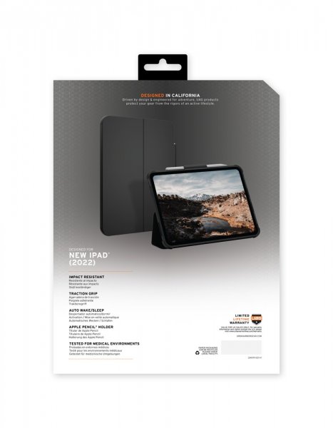 Urban Armor Gear (UAG) iPad 10.9 (10. sukupolvi)/iPad 11 (A16) Plyo Folio Midnight Camo -suojakotelo
